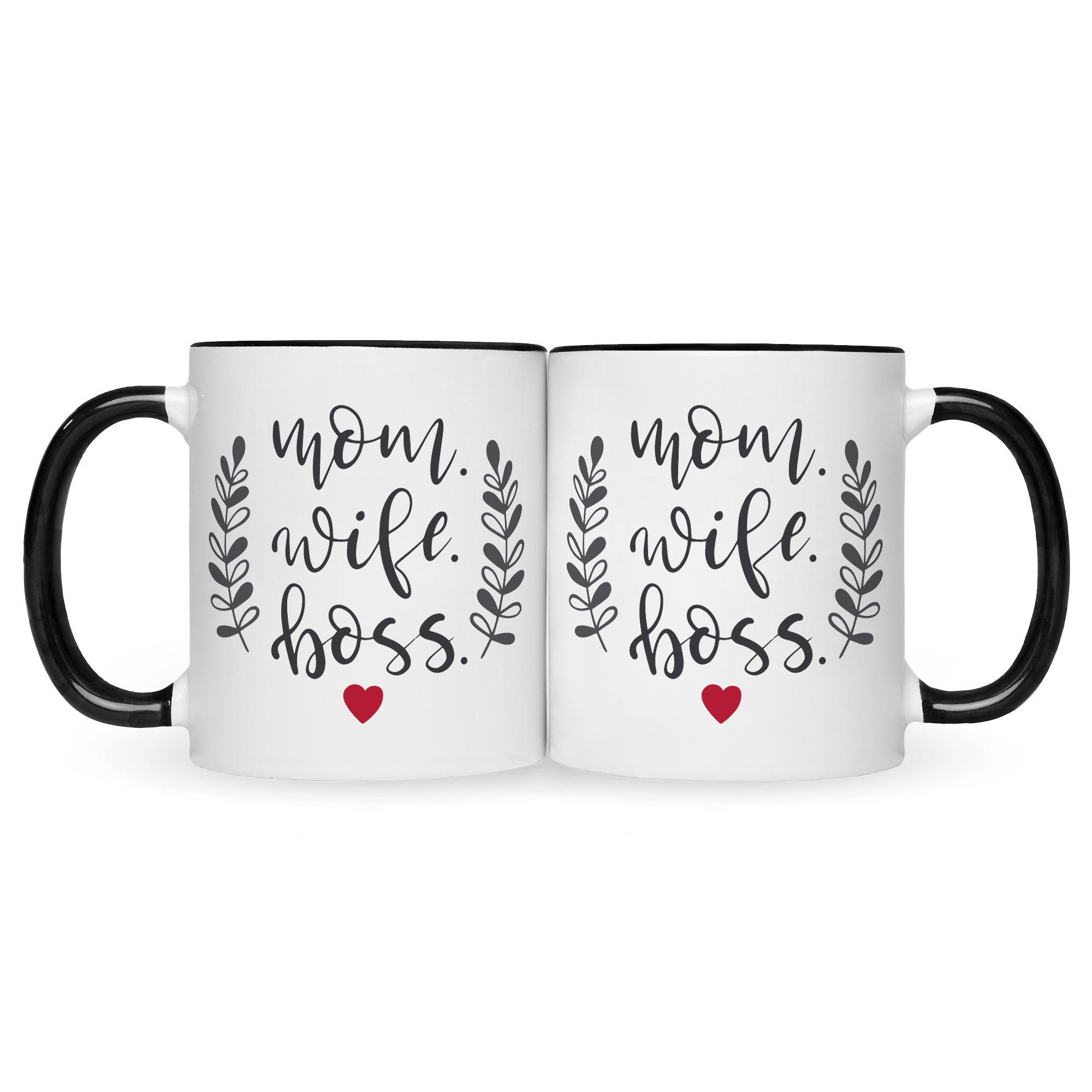 Bedruckte Tasse mit Spruch Mom Wife Boss
