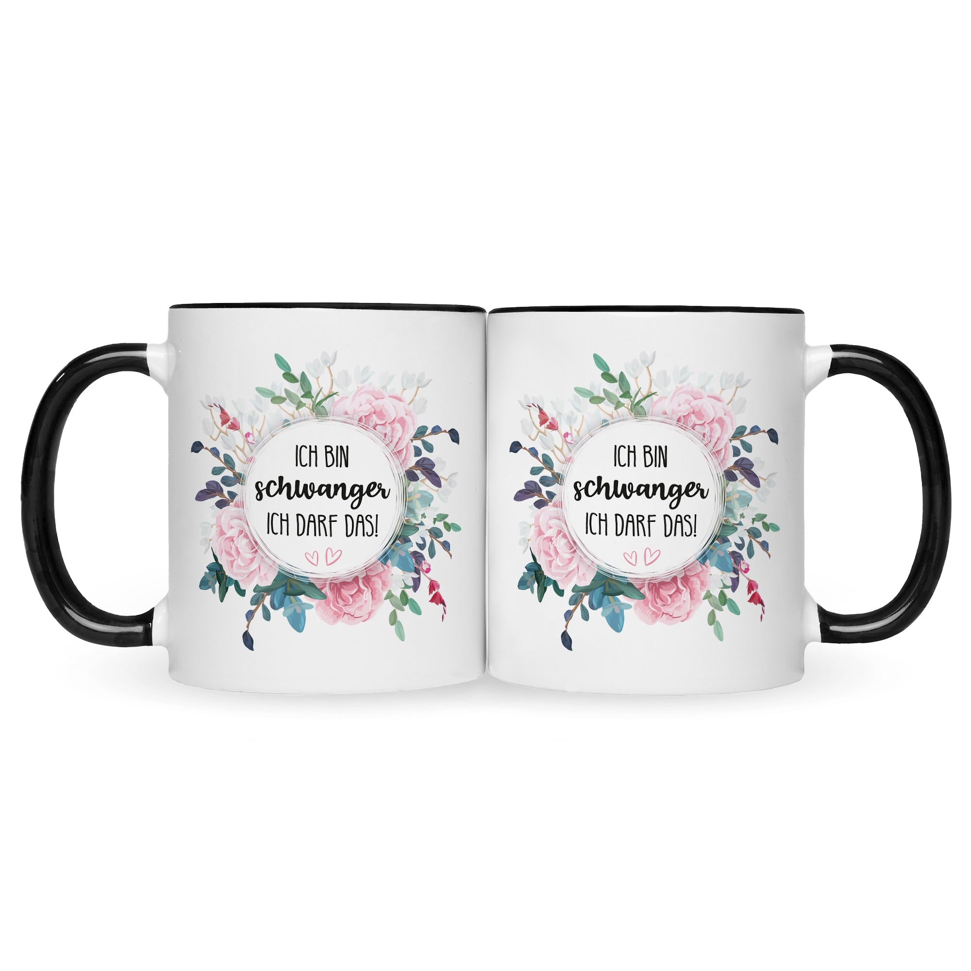 Bedruckte Tasse mit Spruch Ich bin Schwanger ich darf das