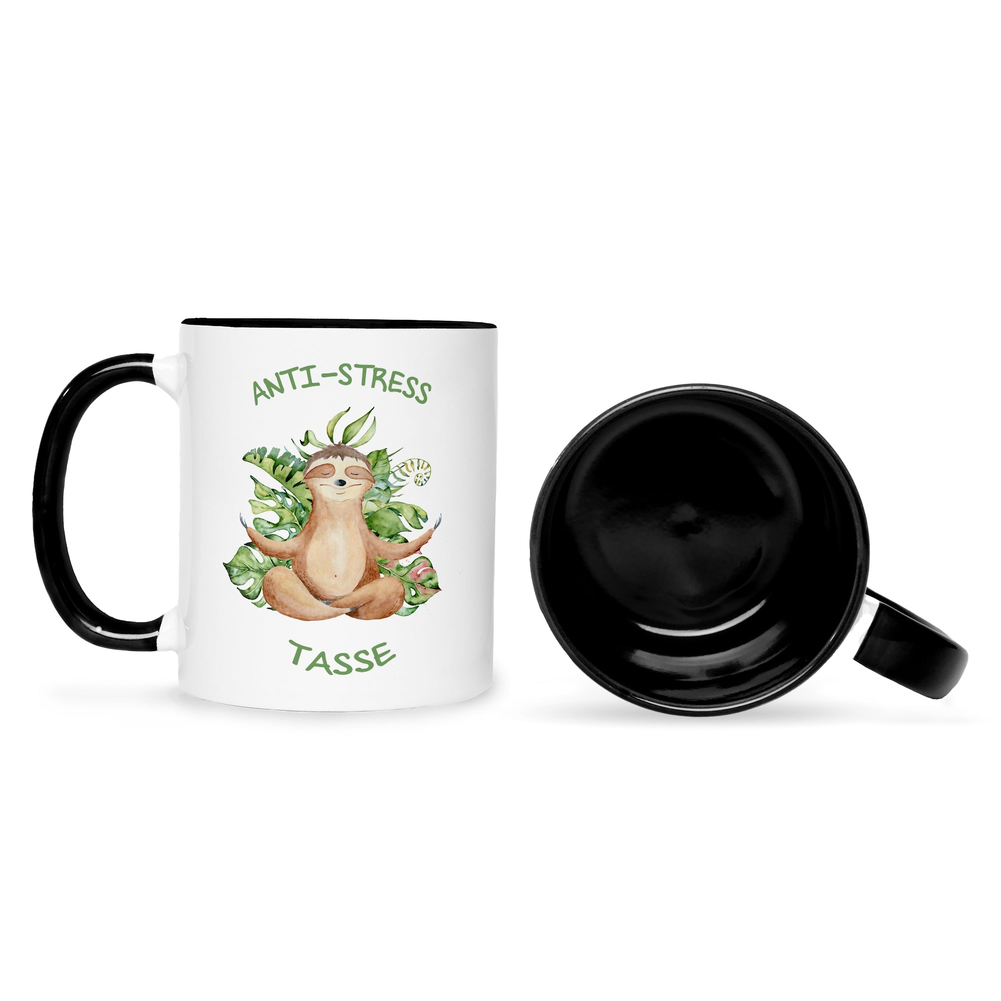 Bedruckte Tasse mit Spruch Anti-Stress Tasse