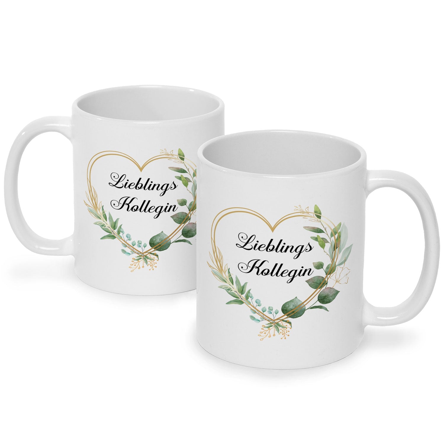 Bedruckte Tasse mit Spruch Lieblingskollegin