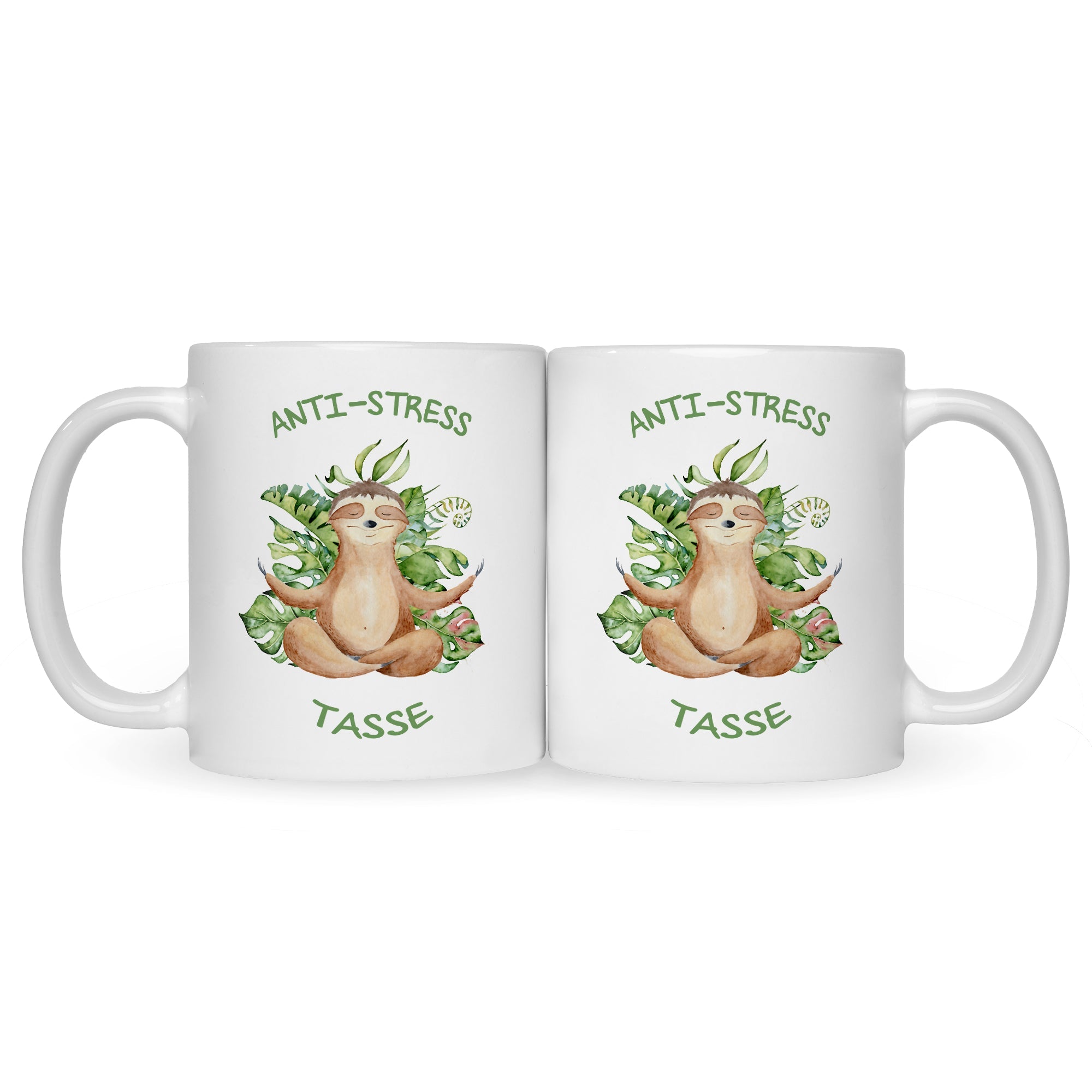 Bedruckte Tasse mit Spruch Anti-Stress Tasse
