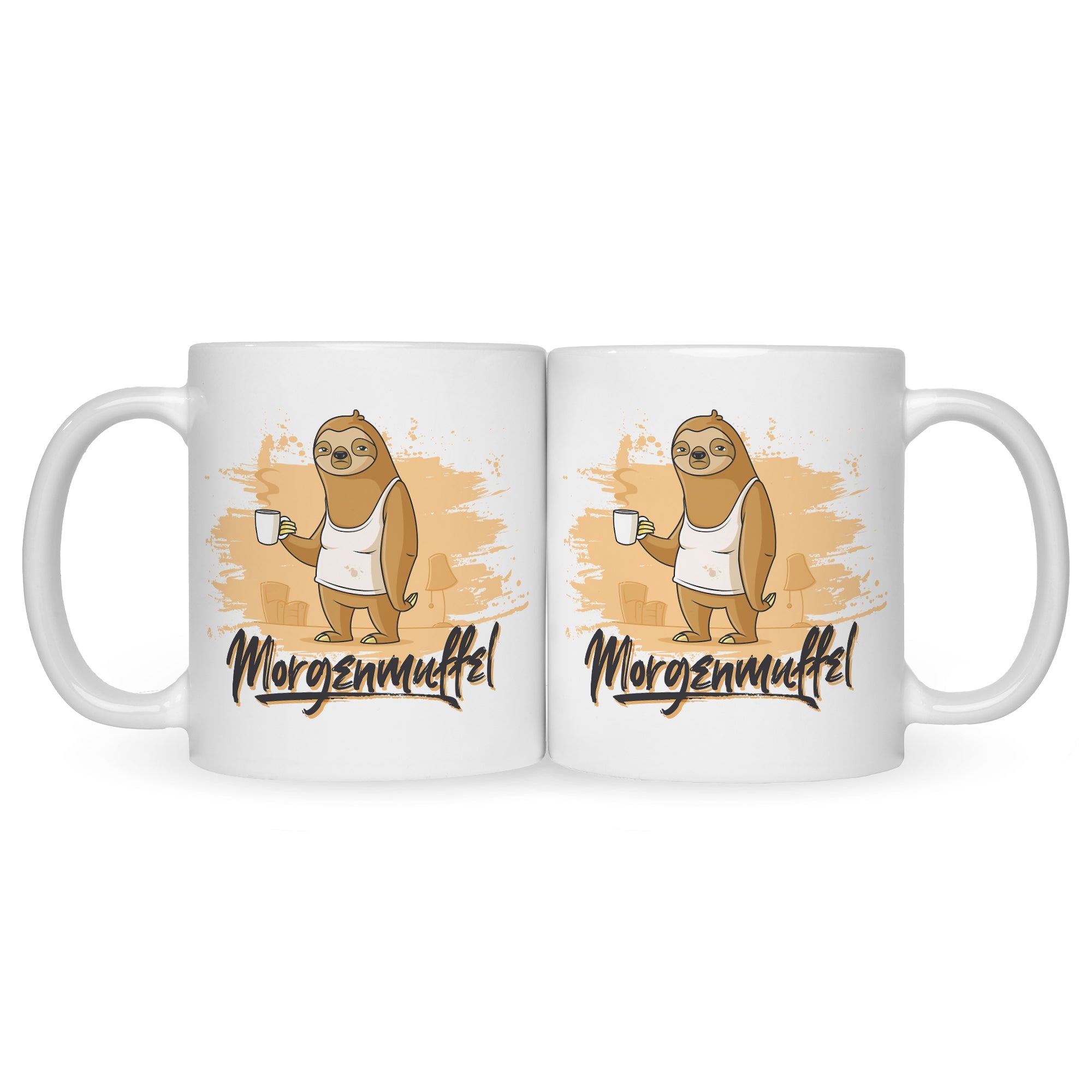 Bedruckte Tasse mit Spruch Morgenmuffel