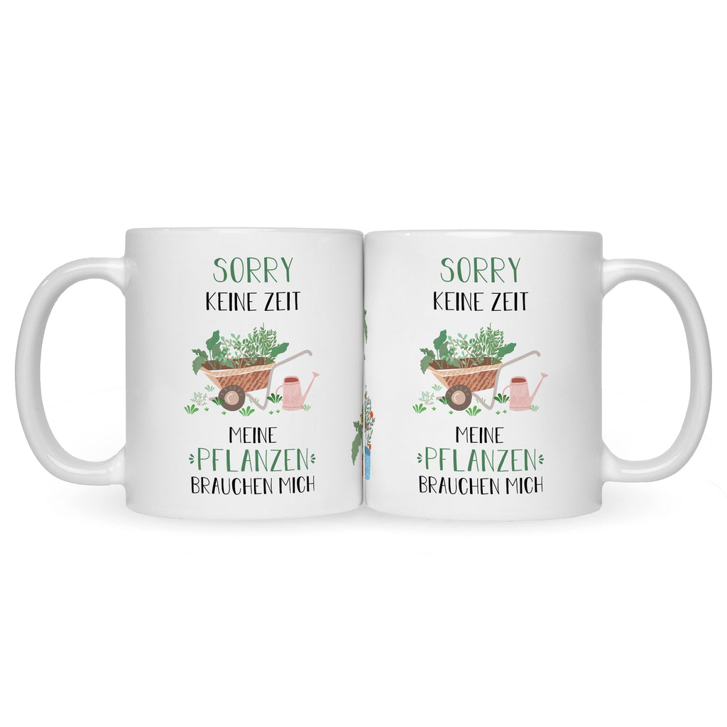 Bedruckte Tasse mit Spruch Meine Pflanzen brauchen mich