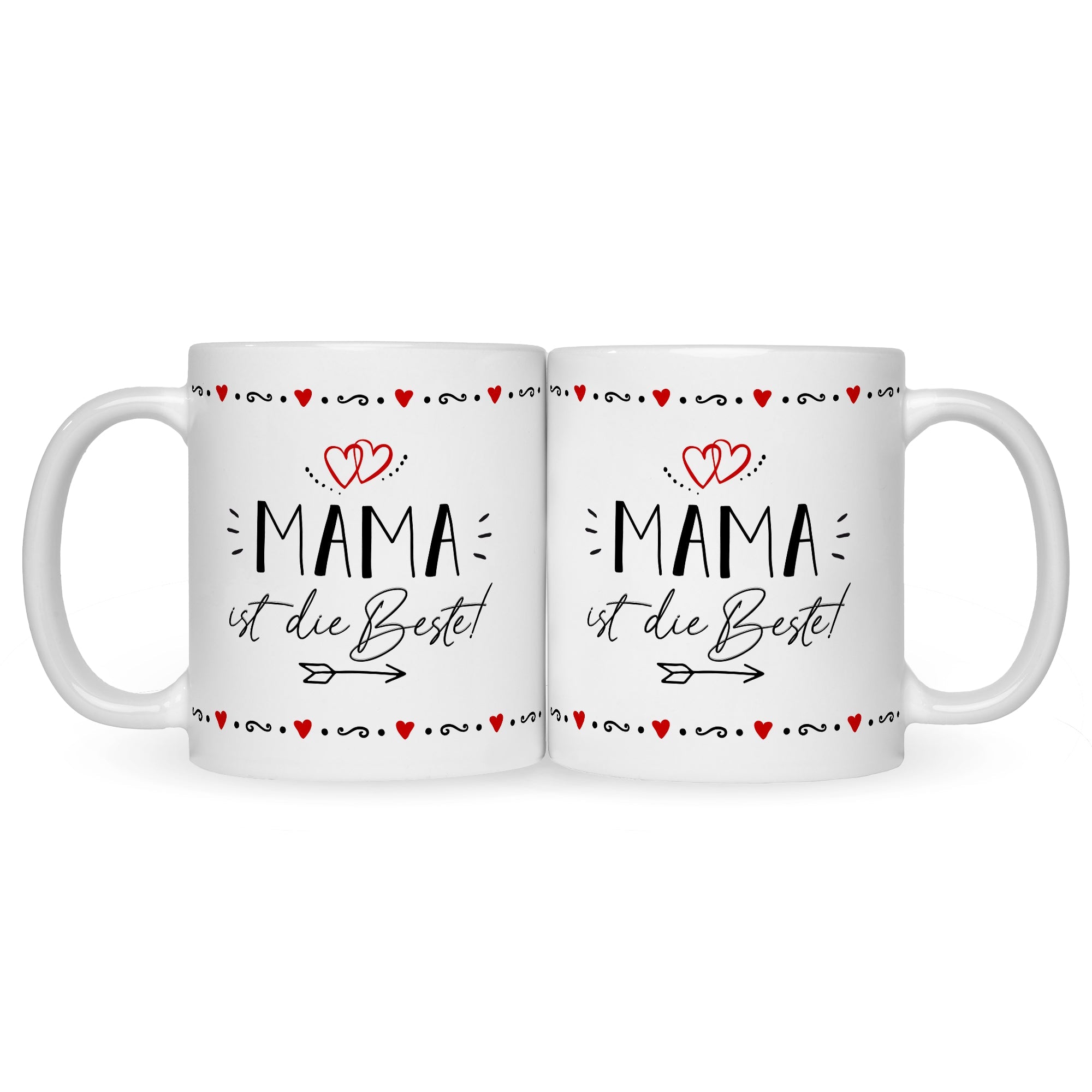 Bedruckte Tasse mit Spruch Mama ist die Beste!