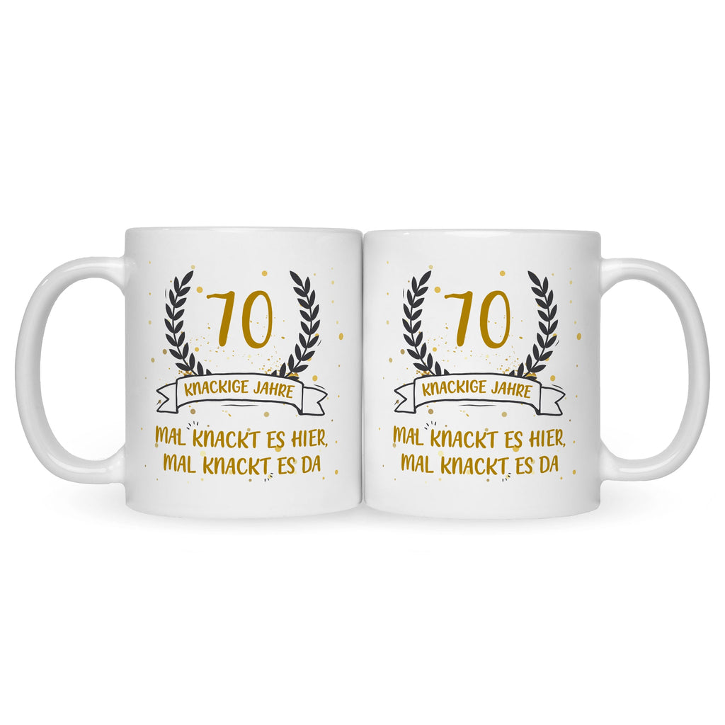Bedruckte Tasse mit Spruch Knackige Jahre