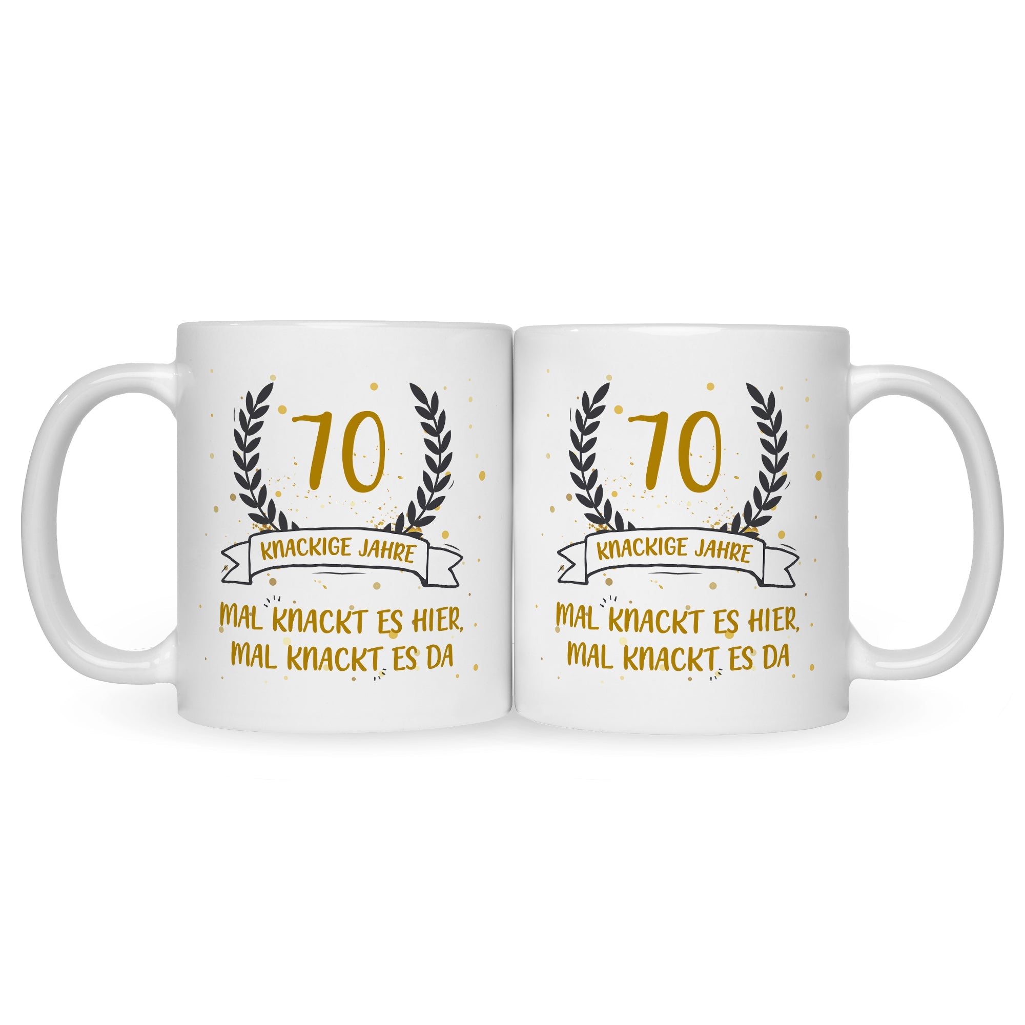 Bedruckte Tasse mit Spruch Knackige Jahre