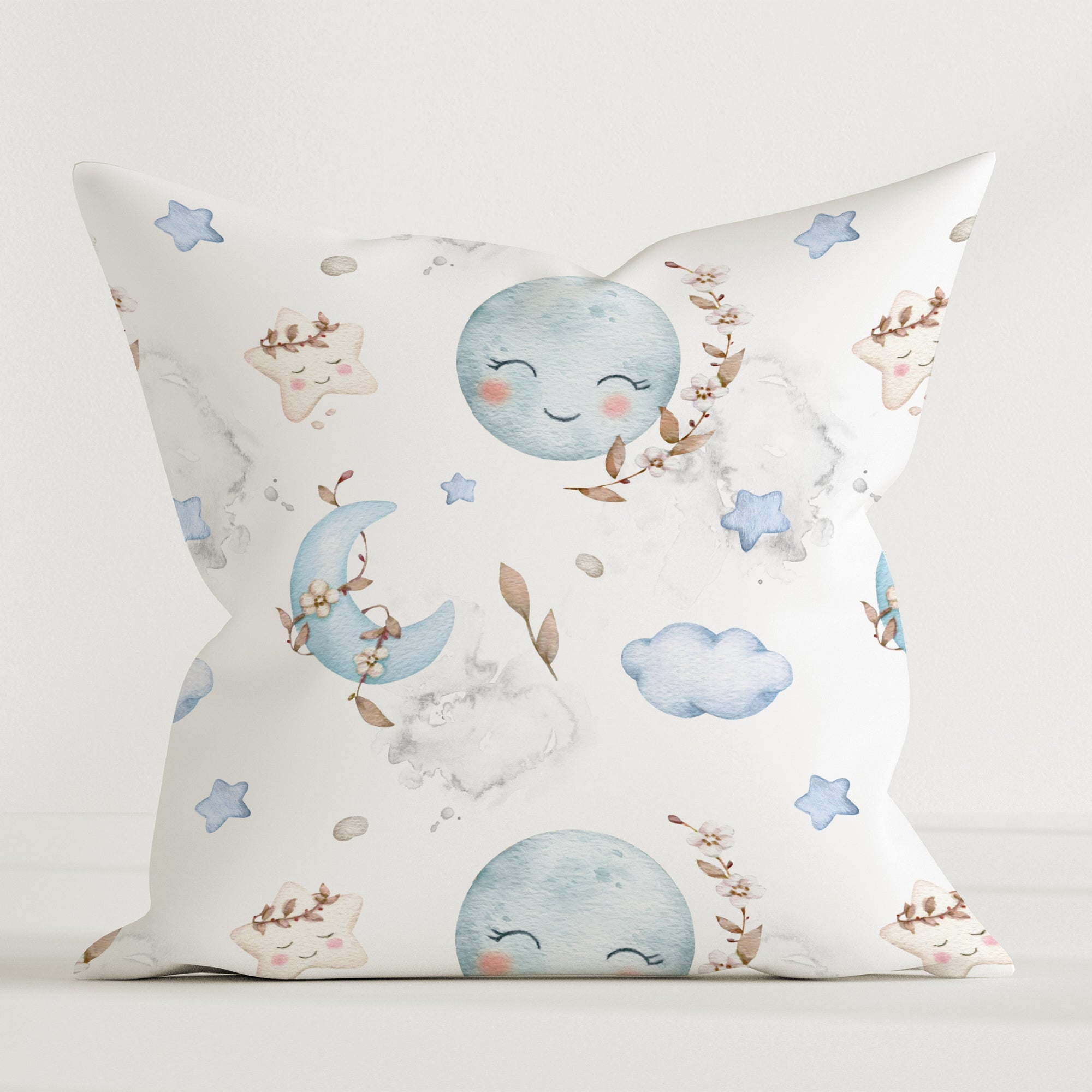 "Sweet Moon Blau" Kinder Dekokissen