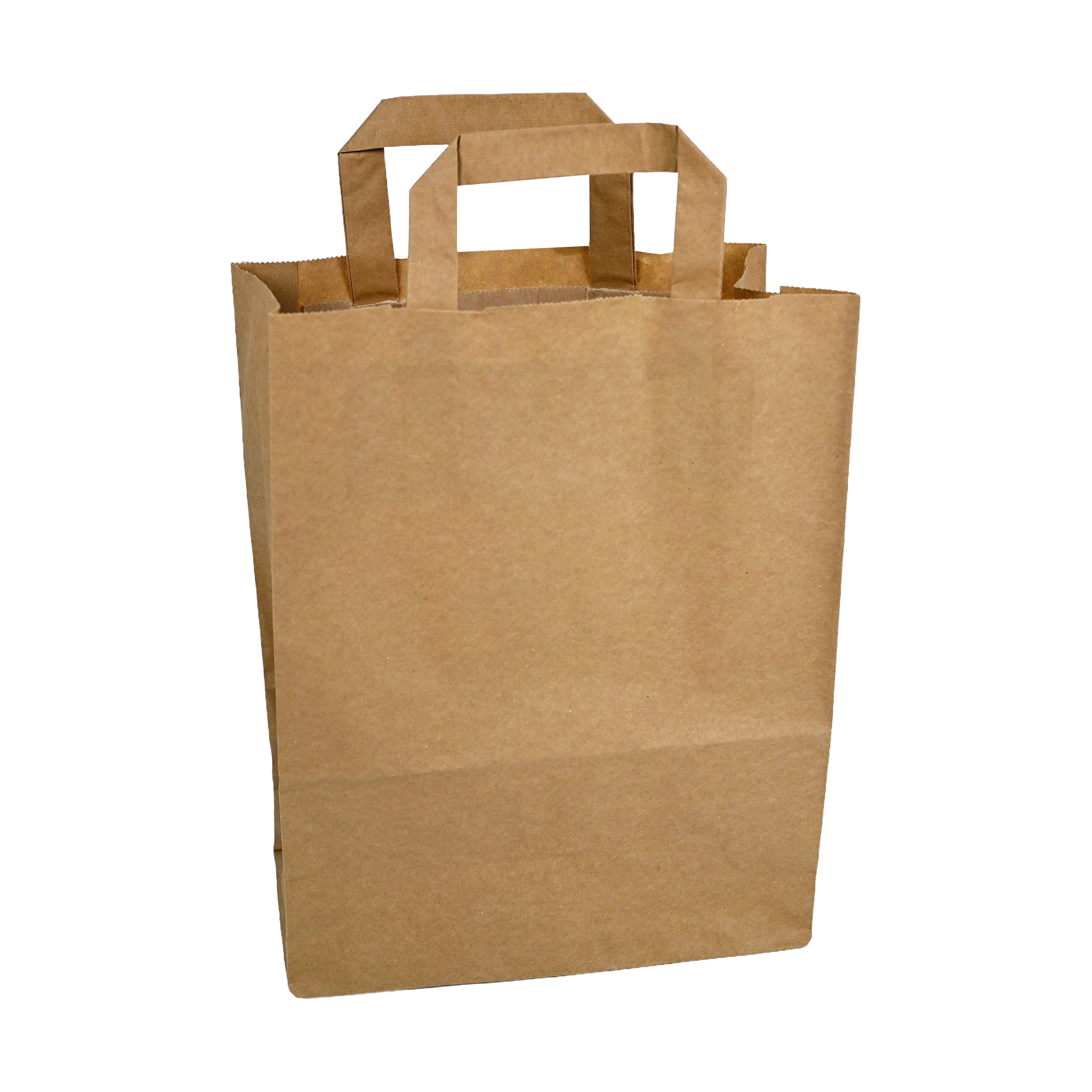 Papiertragetaschen Braun mit Henkel 22+11x28cm - FSC Kraftpapier Tüten