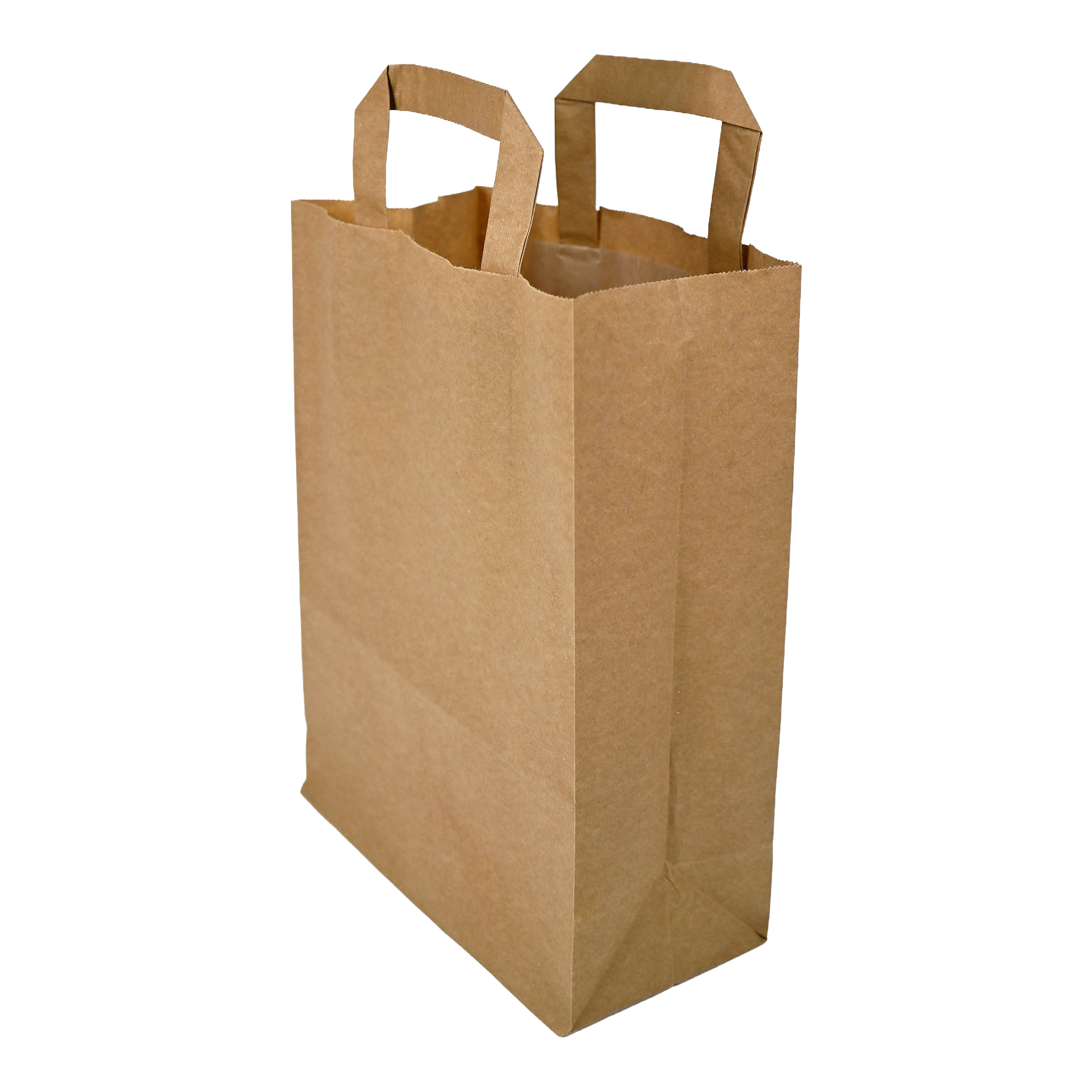 Papiertragetaschen Braun mit Henkel 22+11x28cm - FSC Kraftpapier Tüten