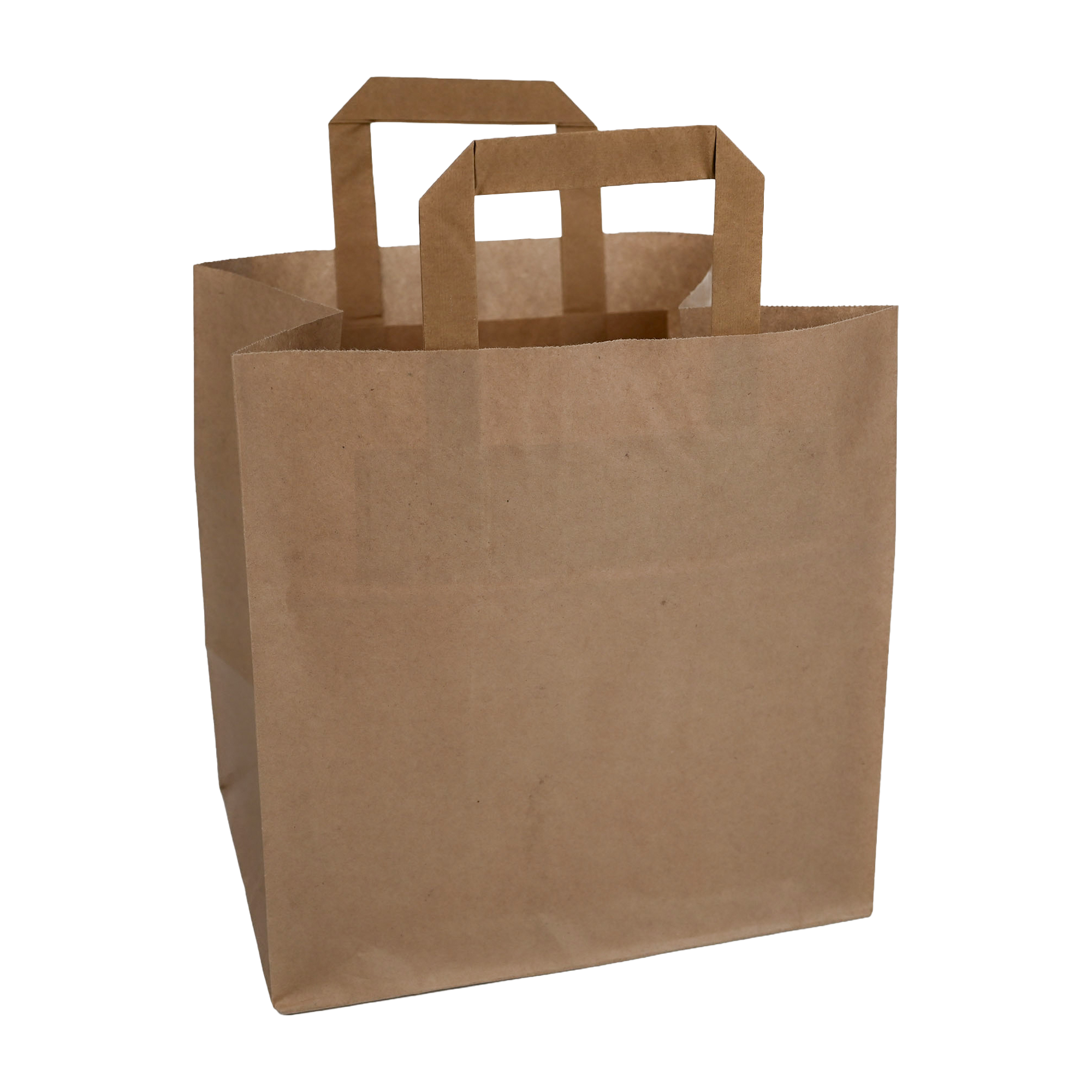 Papiertragetaschen Braun mit Henkel 26+17x25cm - FSC Kraftpapier Tüten