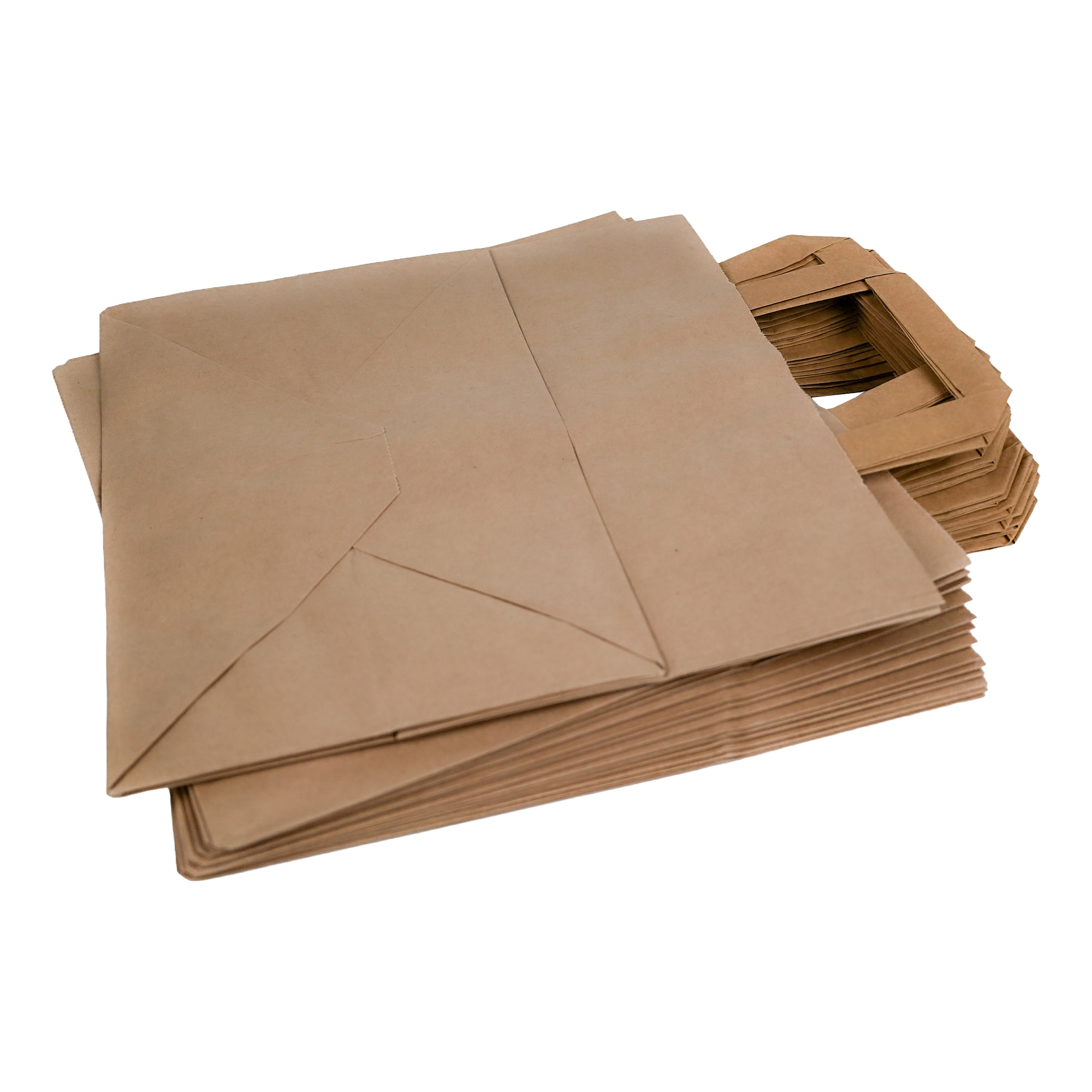 Papiertragetaschen Braun mit Henkel 26+17x25cm - FSC Kraftpapier Tüten