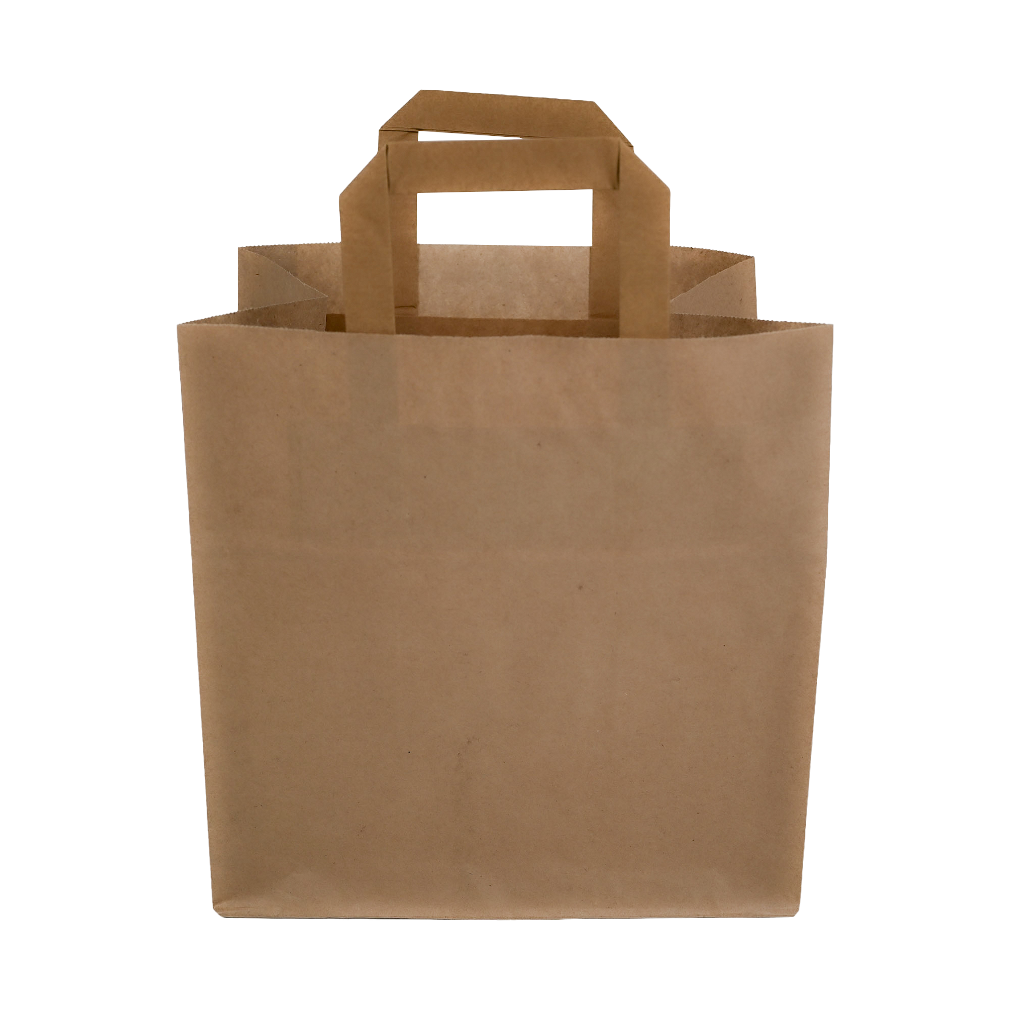 Papiertragetaschen Braun mit Henkel 26+17x25cm - FSC Kraftpapier Tüten
