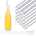 20x 27 cm Glasstrohhalme Lang für Flaschen und Karaffen 0,33 bis 0,5 Liter