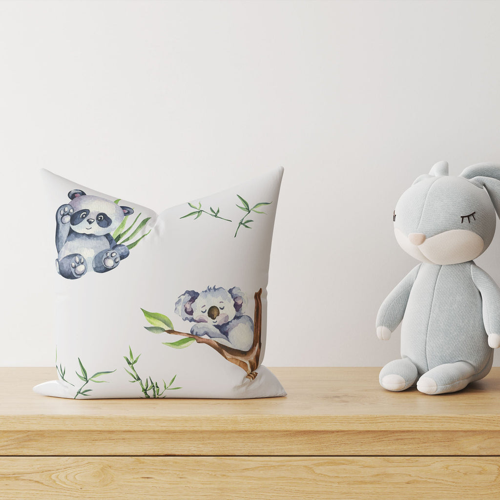 "Koala und Panda" Premium Kinder Dekokissen