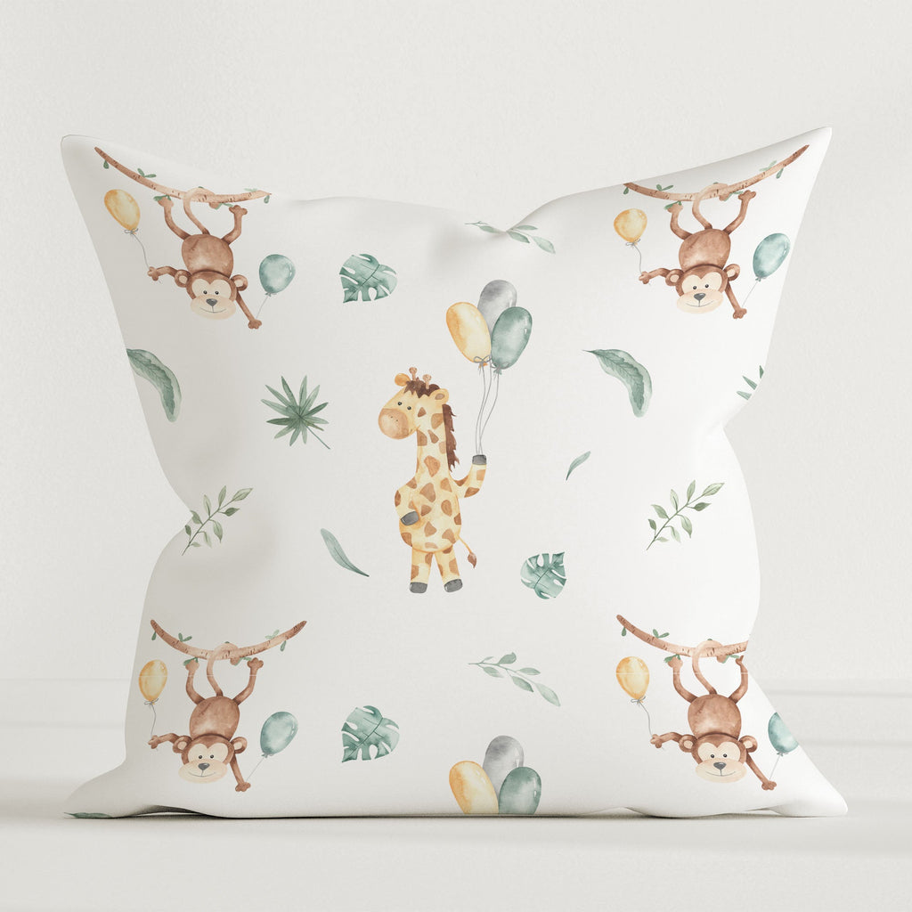 "Affe Giraffe" Premium Kinder Dekokissen