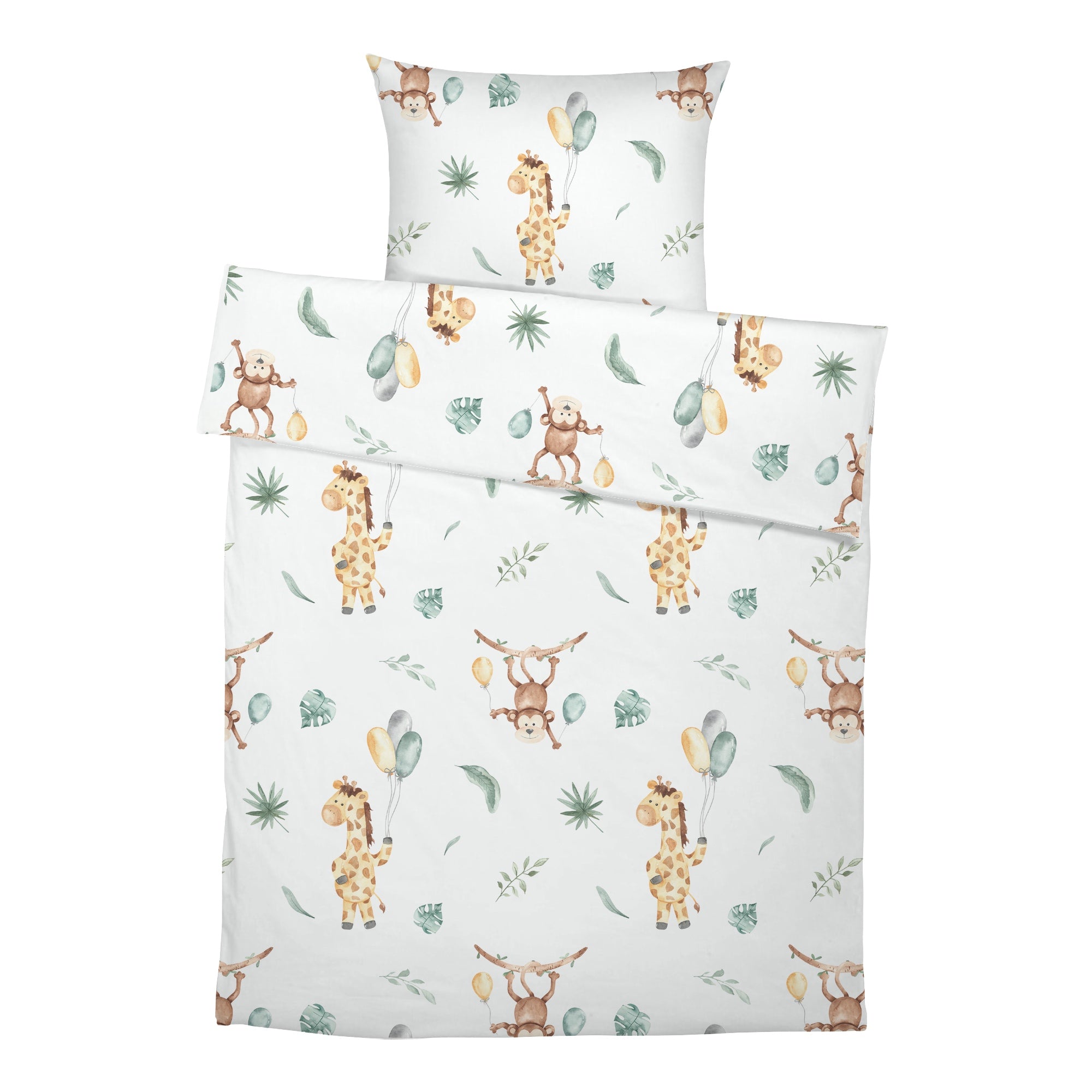 “Affe und Giraffe” Premium Kinderbettwäsche