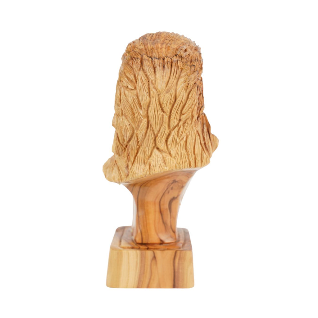 Handgeschnitzter Adlerkopf aus Olivenholz – Exklusive Holzskulptur aus Bethlehem (23 cm)