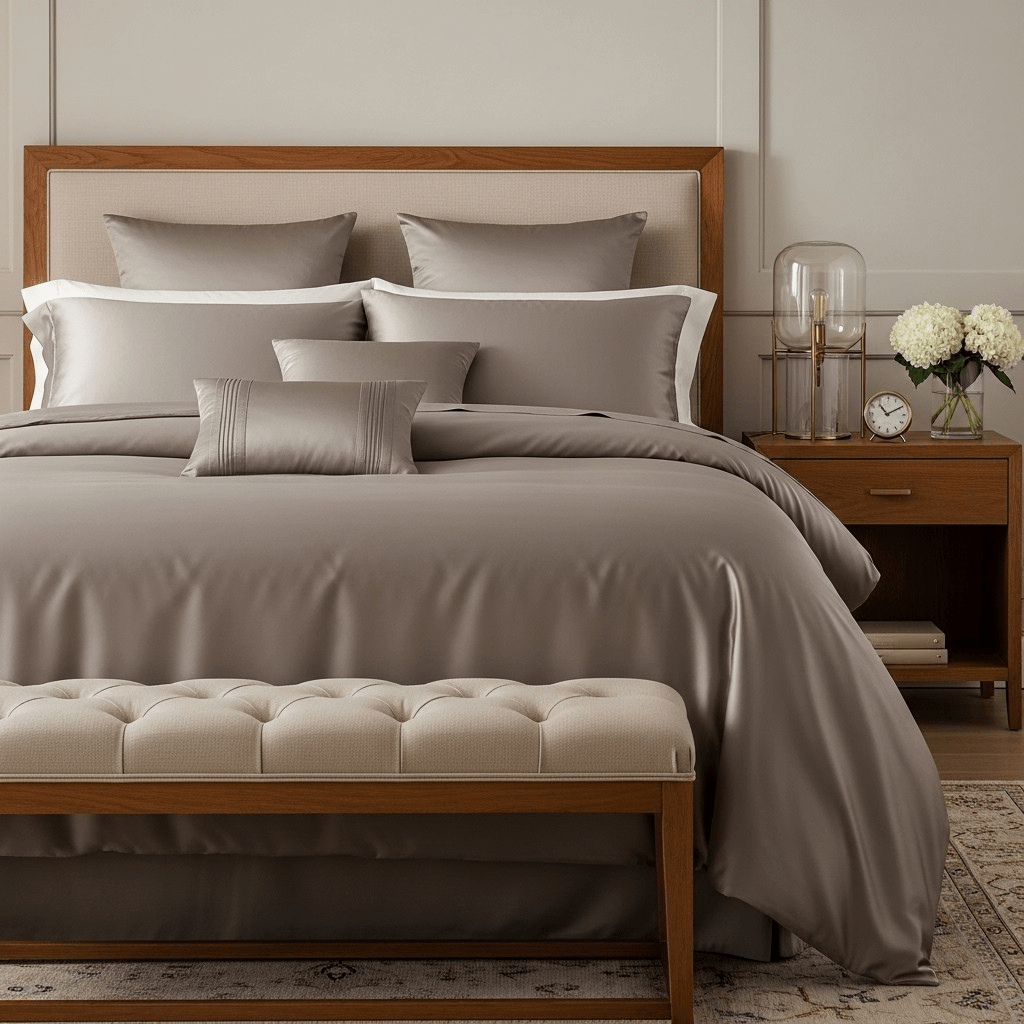 Giza 45 Baumwolle Satin Spannbettlaken