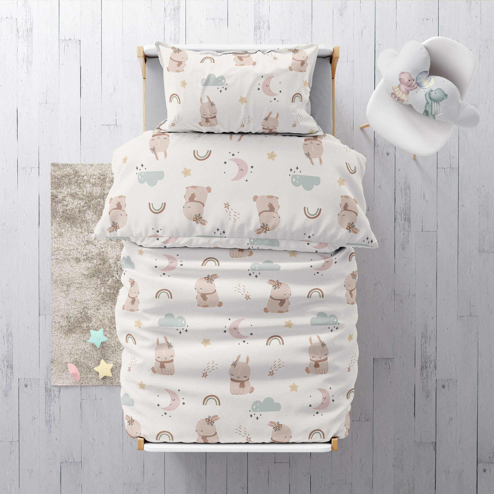 “Nordic Bunny” Premium Kinderbettwäsche