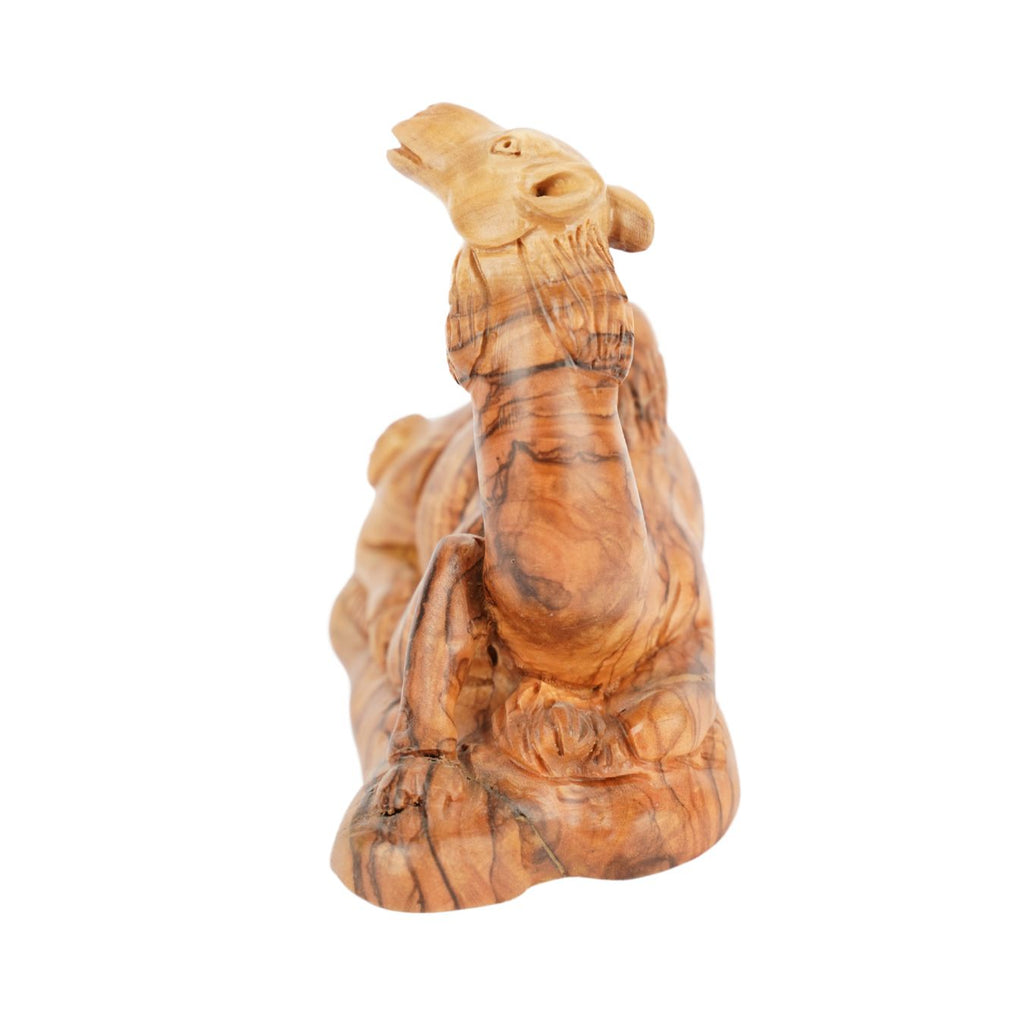 Handgeschnitztes Dromedar aus Olivenholz – Kunstvolle Krippenfigur aus Bethlehem (11,5 cm)