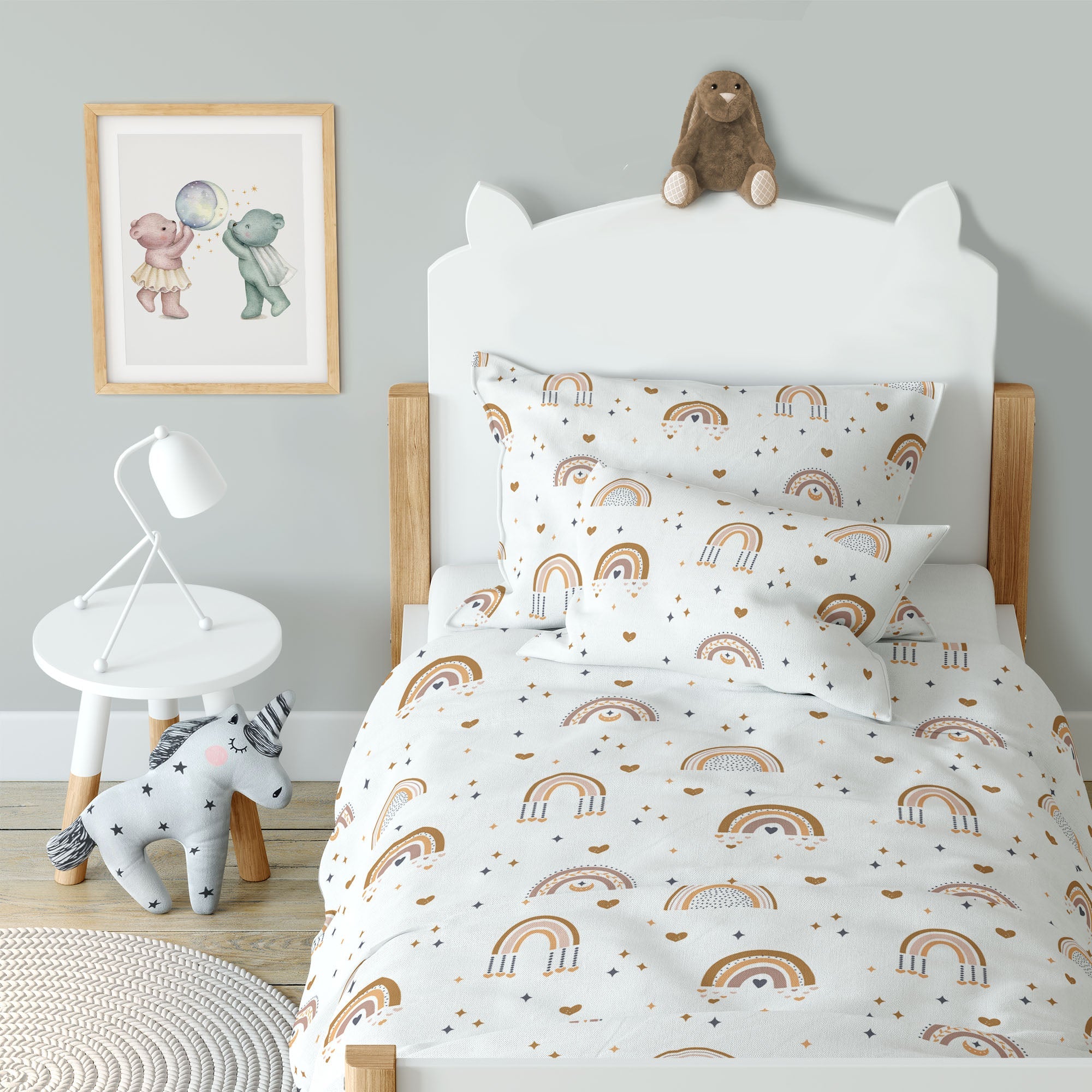 “Boho Rainbow" Premium Kinderbettwäsche
