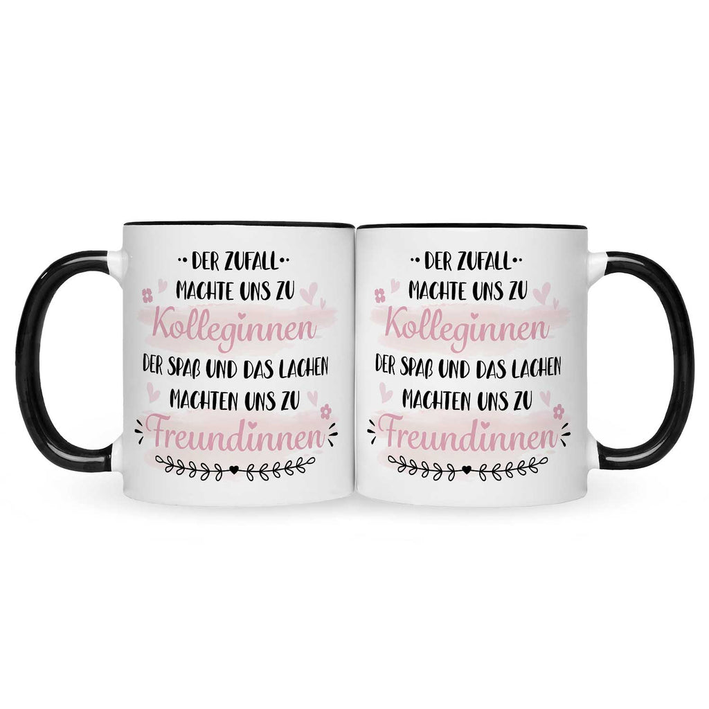 Bedruckte Tasse mit Spruch Der Zufall machte uns zu Kolleginnen