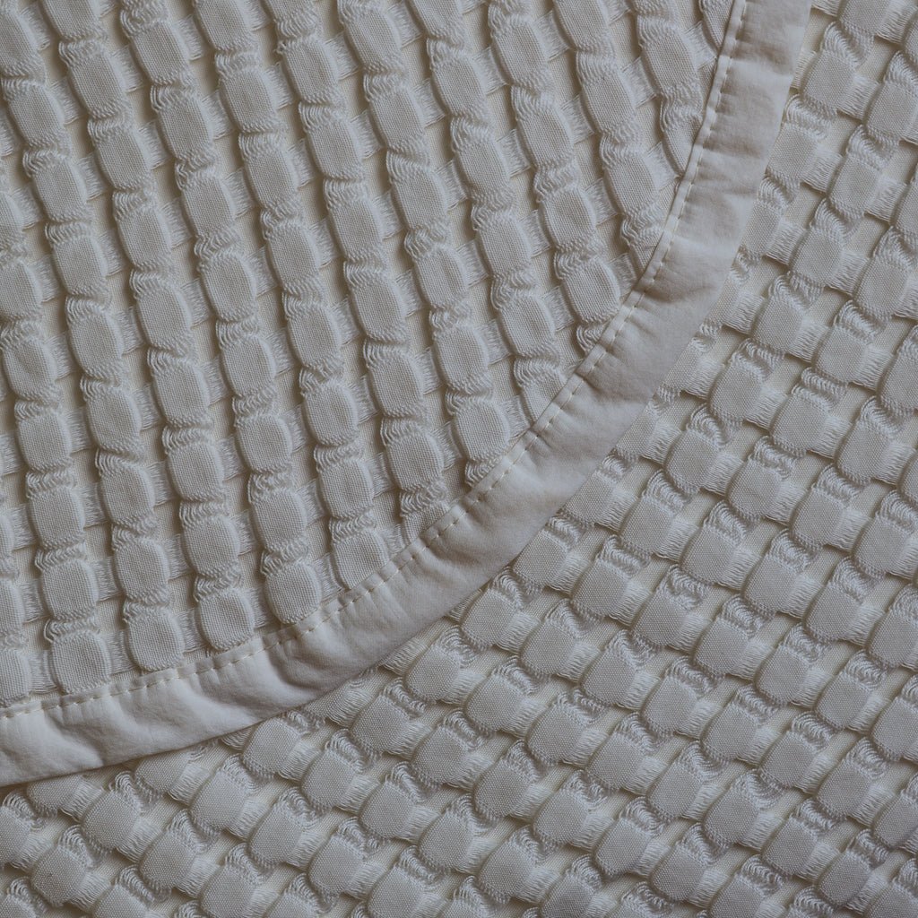 Waffelmuster Baumwolle Piqué Tagesdecke