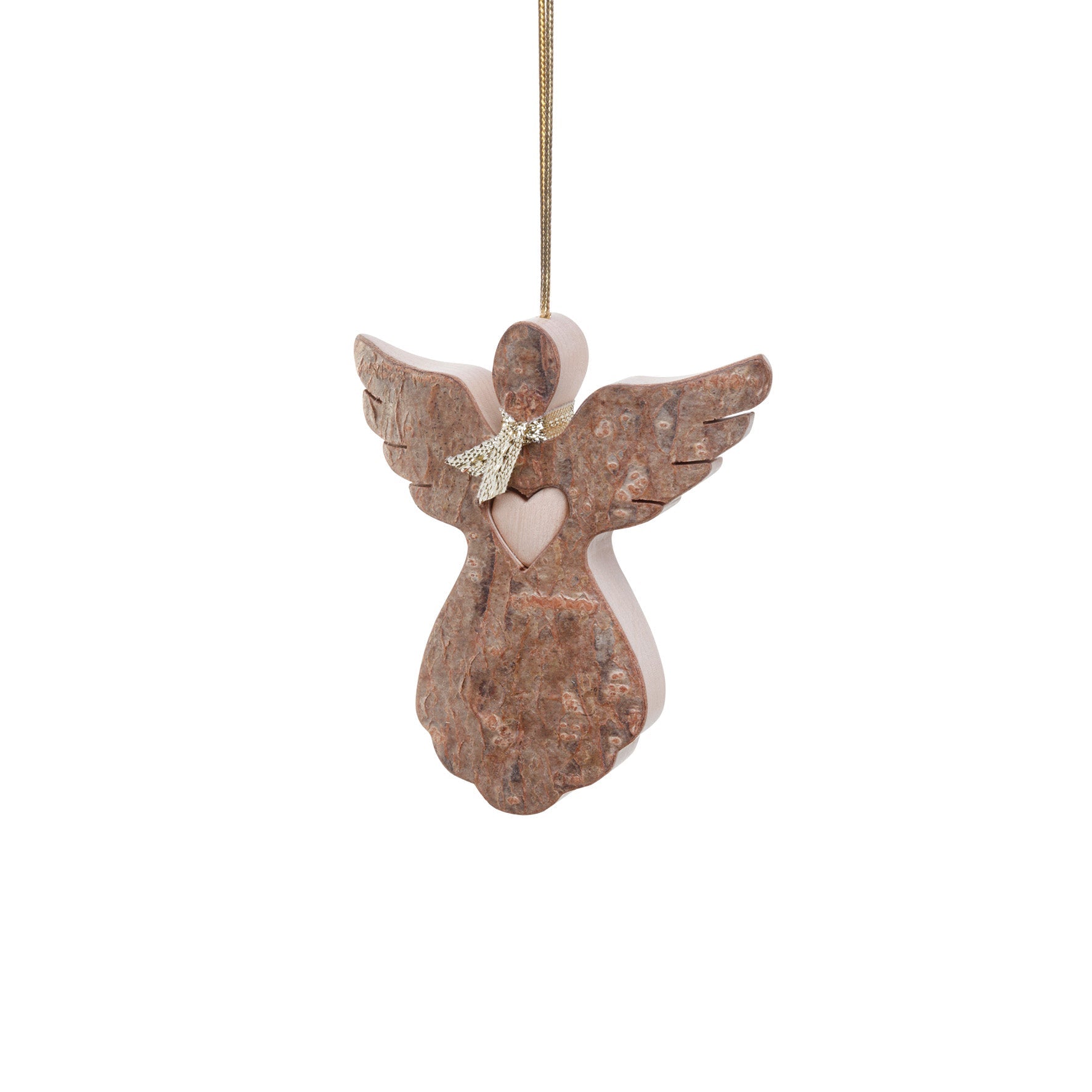 Thankgoods Bark Angel with Heart as Pendant