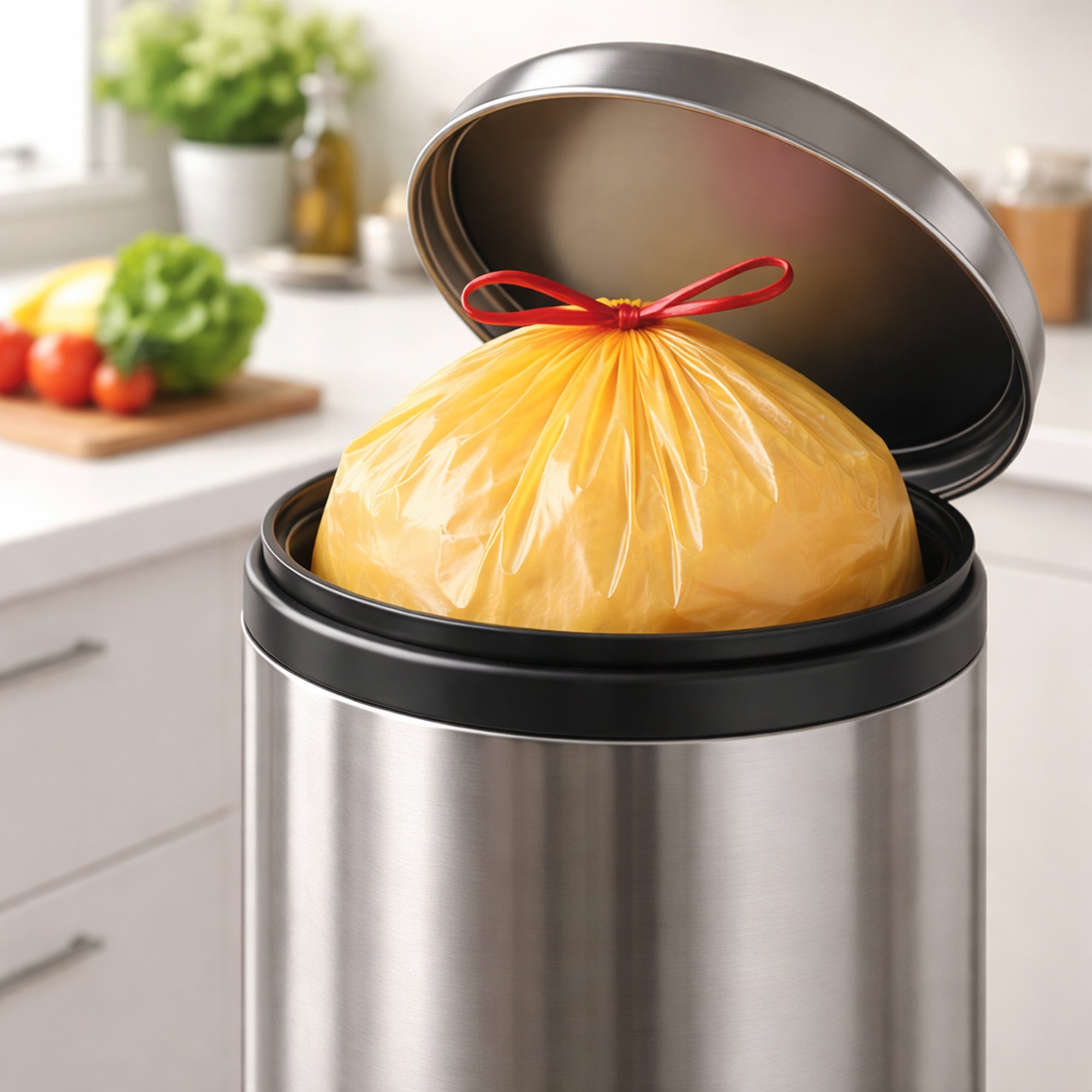 Duft Müllbeutel mit Zugband – Zitrusduft | 35L | 25 Stück auf Rolle | Einzeln entnehmbar