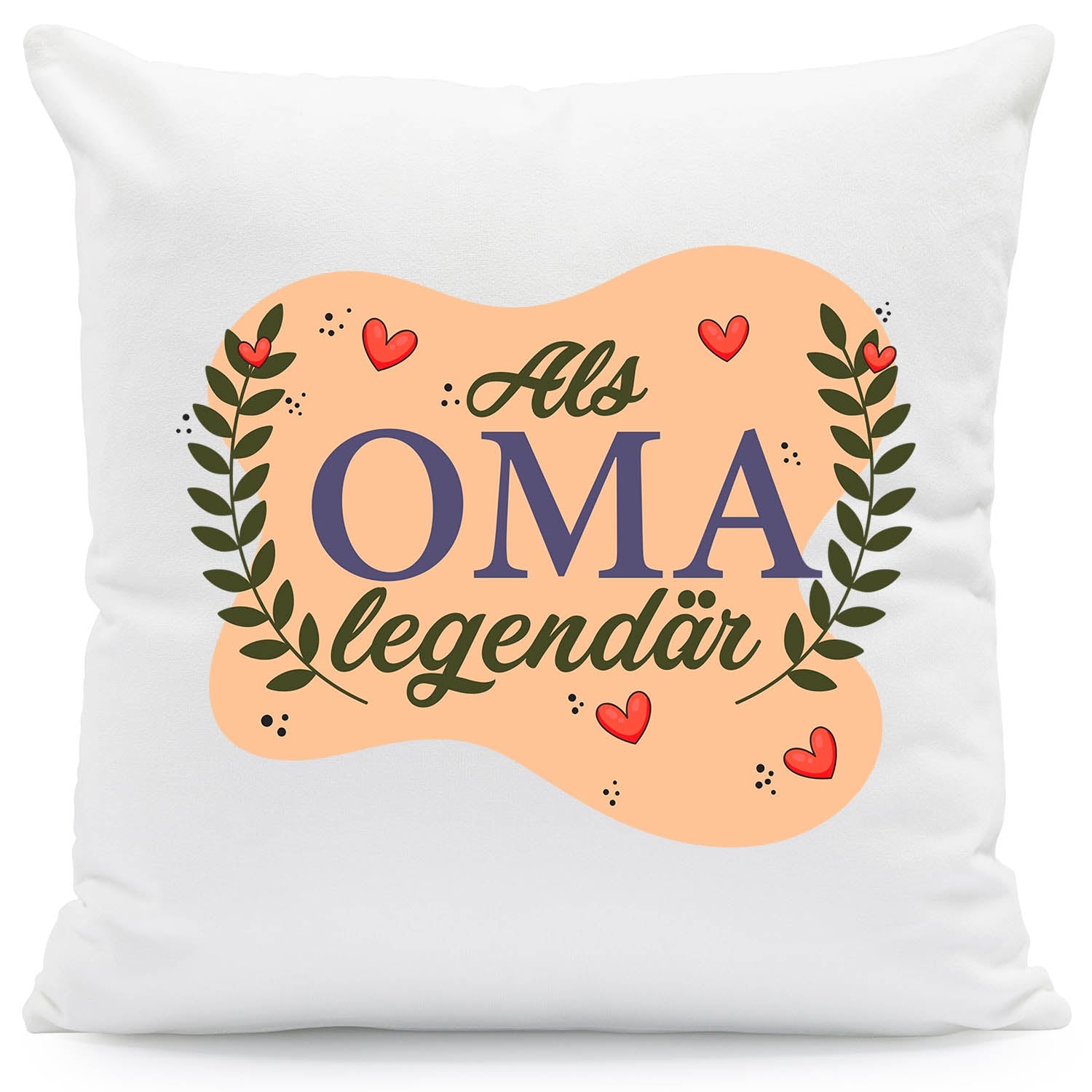 Bedrucktes Kissen mit Spruch Als Oma Legendär