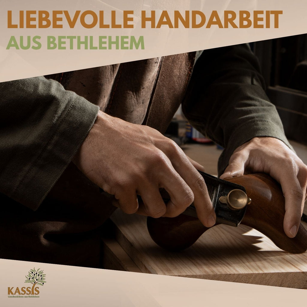 Olivenholz Kreuz mit Friedenstaube (13 cm) | Wandkreuz als Geschenk zur Taufe, Kommunion & Firmung