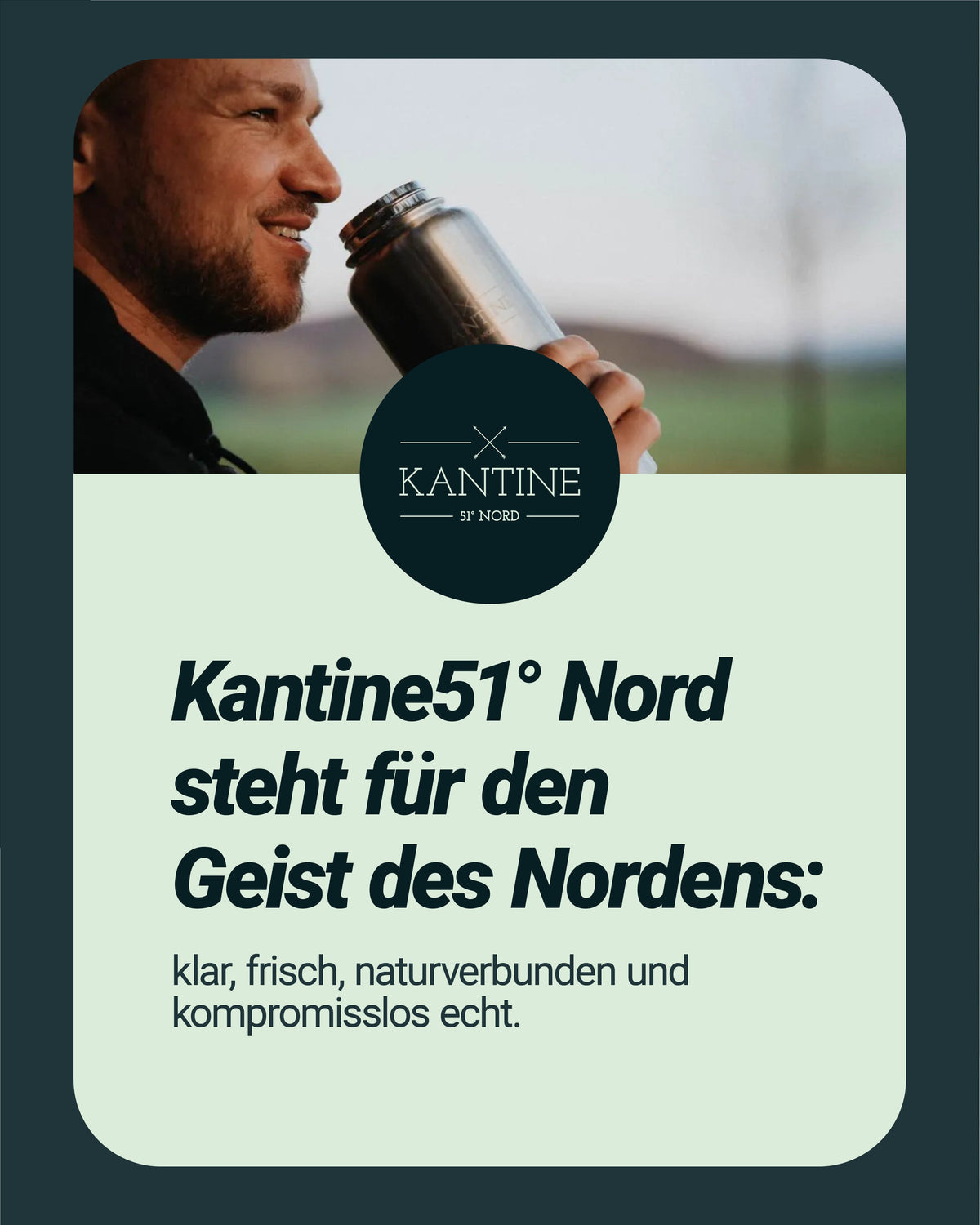 KANTINE 51° Nord Markenmotiv auf Werbekarte