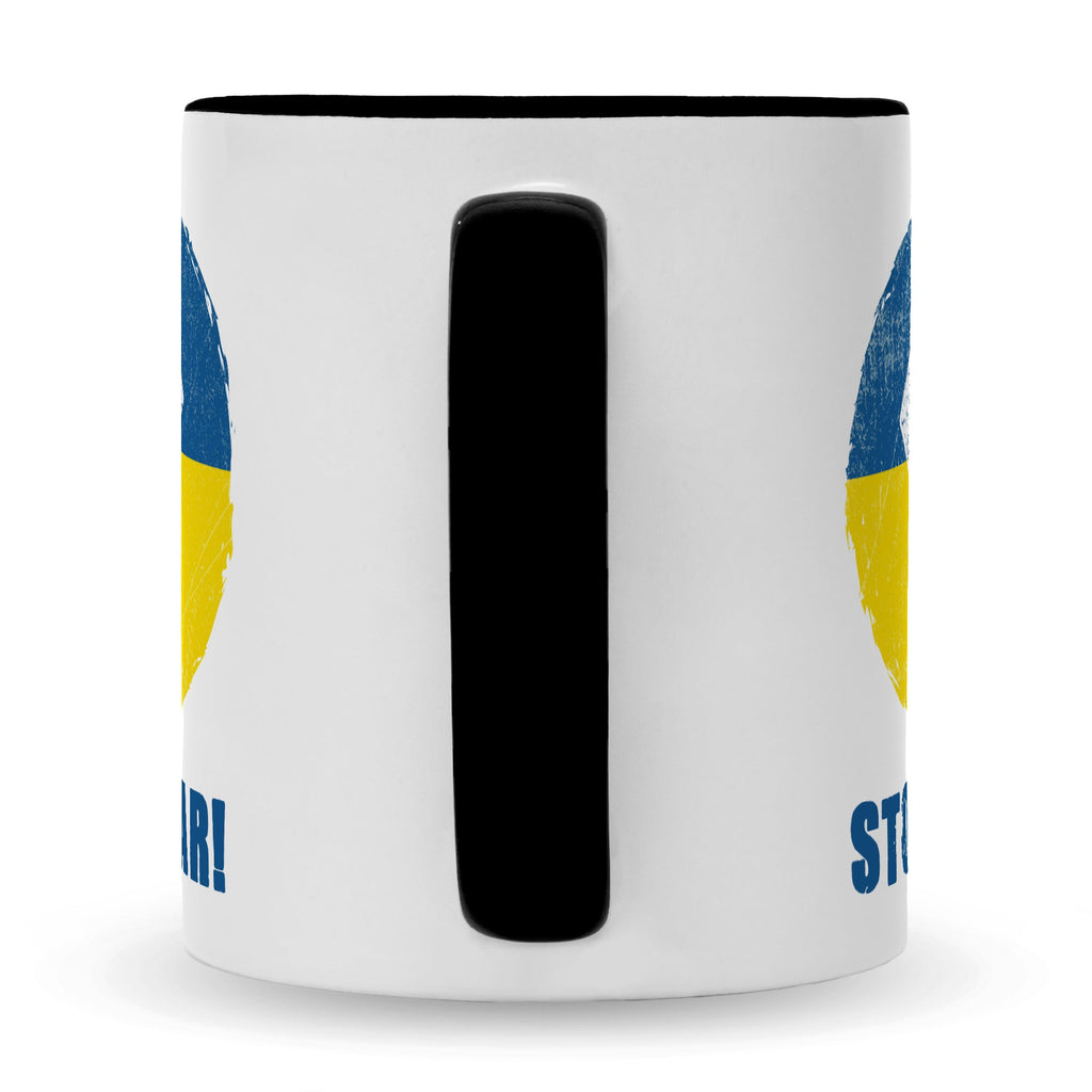 Bedruckte Tasse mit Spruch Stop War Ukraine