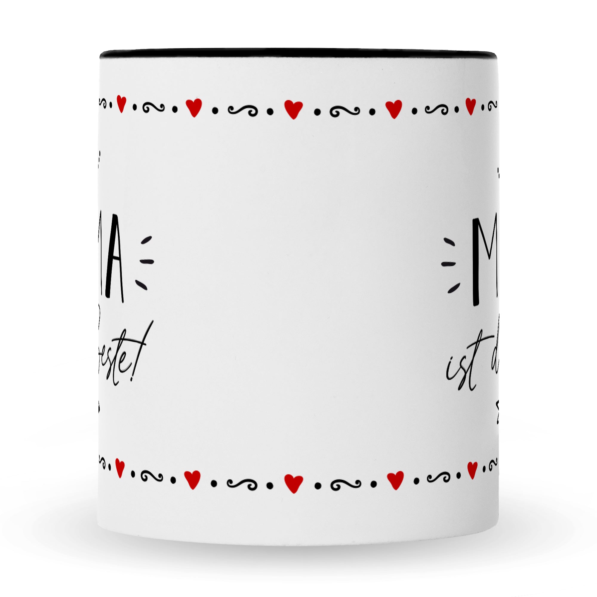 Bedruckte Tasse mit Spruch Mama ist die Beste!