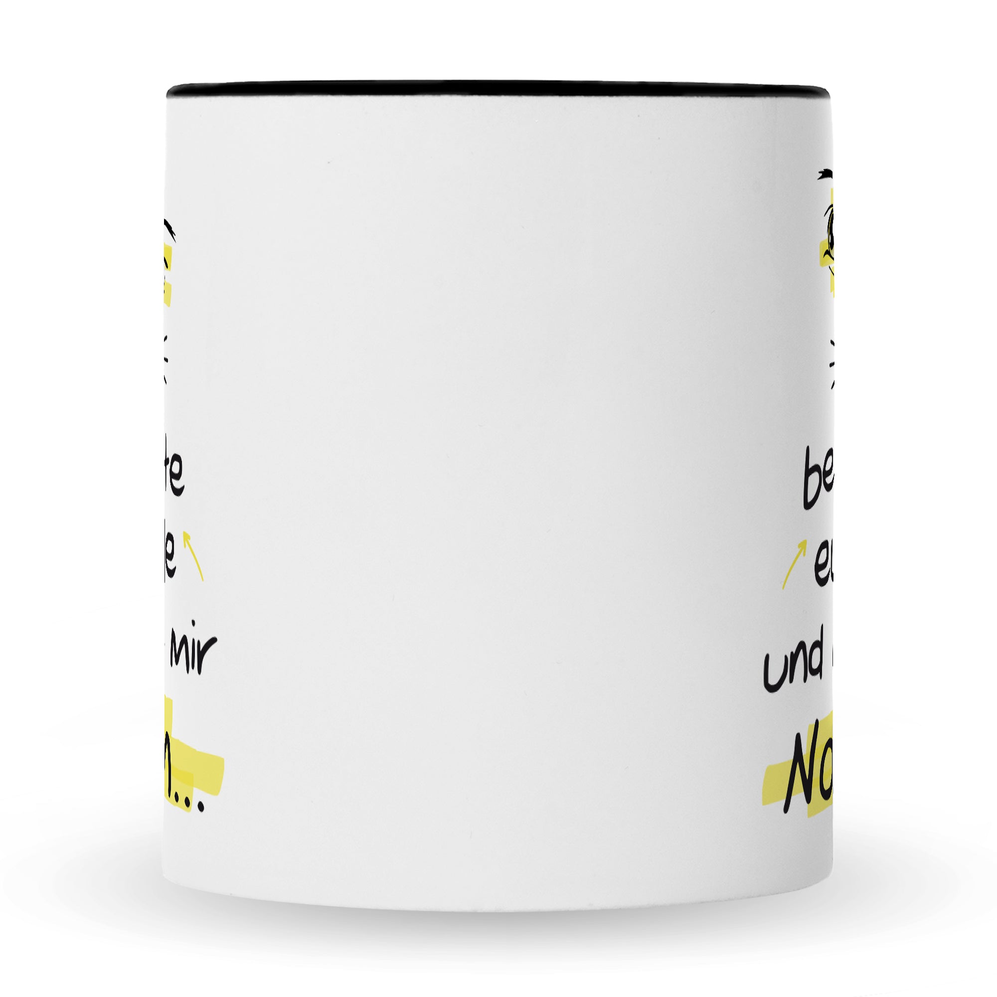 Bedruckte Tasse mit Spruch Ich beobachte euch alle