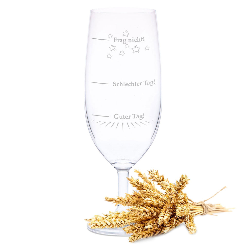 Leonardo Bierglas mit Gravur "Guter Tag Schlechter Tag"