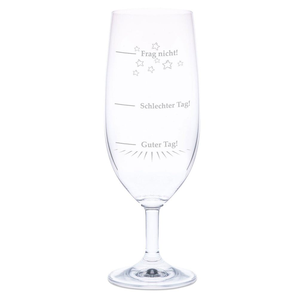 Leonardo Bierglas mit Gravur "Guter Tag Schlechter Tag"