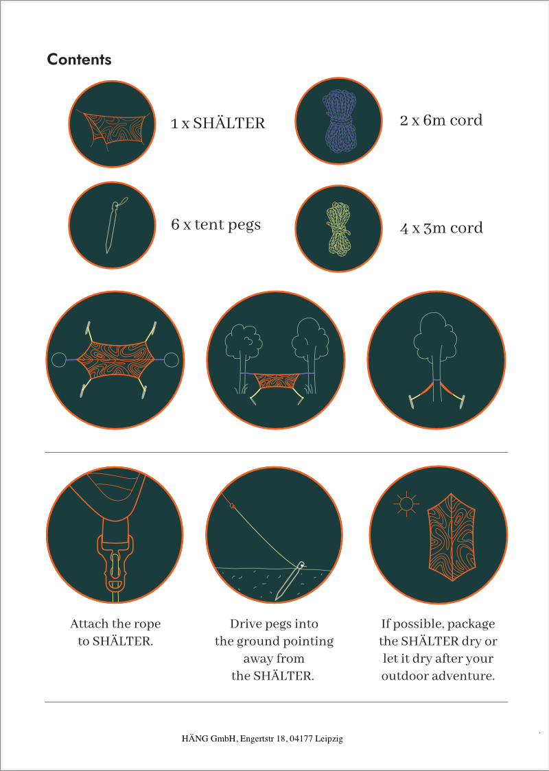 SHÄLTER – Tarp Zeltplane für die HÄNG Hängematte, Camping & Vanlife