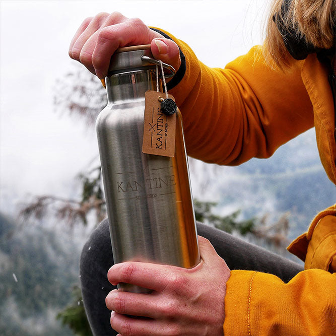 Isolierflasche aus Edelstahl, 750 ml, mit Schraubdeckel