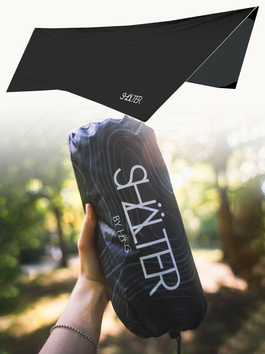SHÄLTER – Tarp Zeltplane für die HÄNG Hängematte, Camping & Vanlife