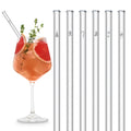 Weihnachtsedition 6x Glasstrohhalme mit gravierten Motiven - 15cm, 20cm, 23cm