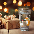 Leonardo Wasserglas mit UV-Druck - Winterfuchs und Gans Motiv - zu Weihnachten