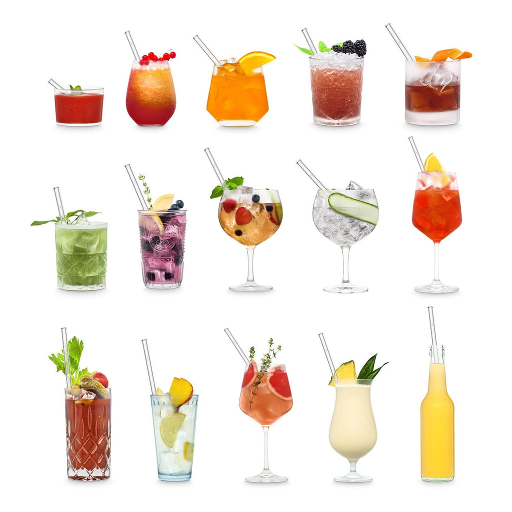 Cocktailbuch Cocktails für Glasstrohhalme - Klassische Cocktail Rezepte designed für Drinks mit Glastrinkhalm