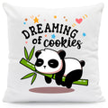 Bedrucktes Kissen mit Spruch Dreaming of Cookies