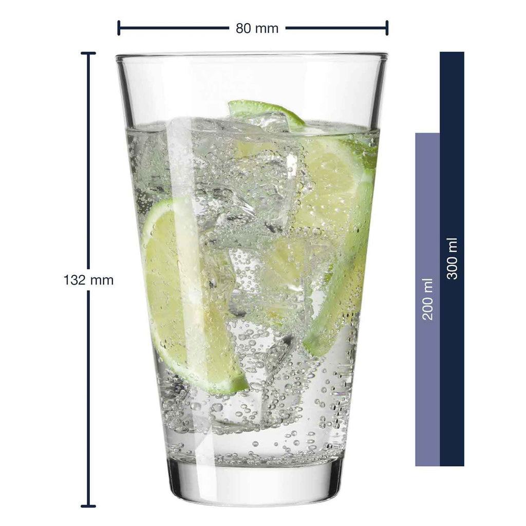 Leonardo Wasserglas mit UV-Druck im Santalanghals Design zu Weihnachten