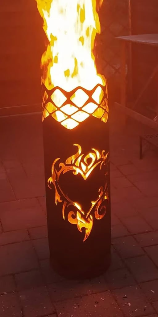 Feuertonne offen Motiv Herz 1 - feuertonnen.org