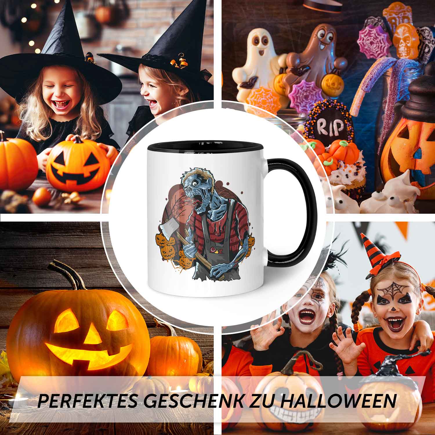 Bedruckte Tasse mit Motiv im Zombie Design