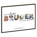 Holzschild mit Foto - Familie - Fotoschriftzug mit Namen zum Selbstgestalten