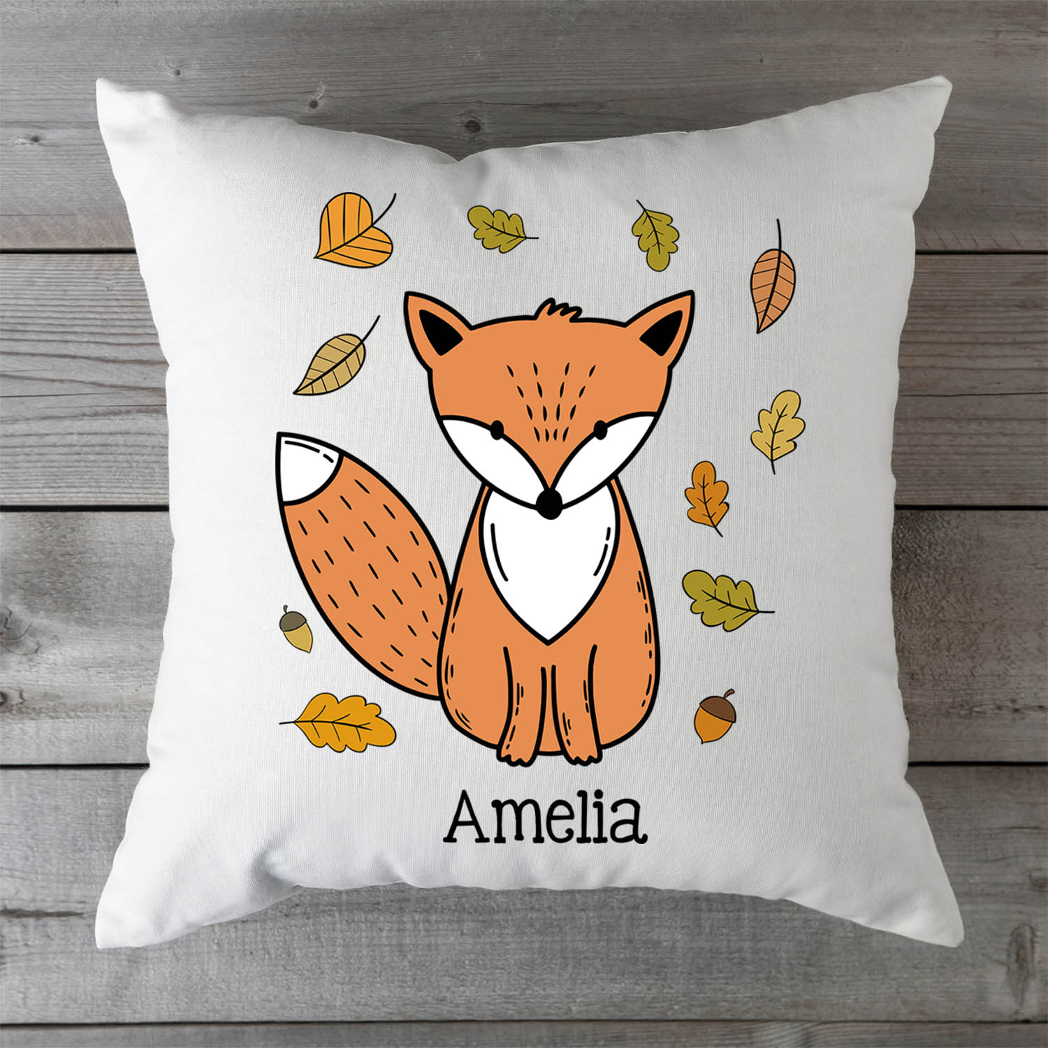 Bedrucktes Kissen mit Spruch Fox Autumn