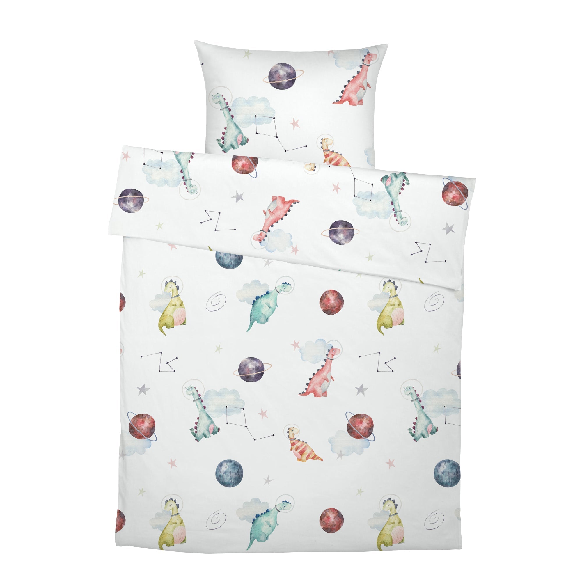 "Dino Galaxy" Premium Kinderbettwäsche